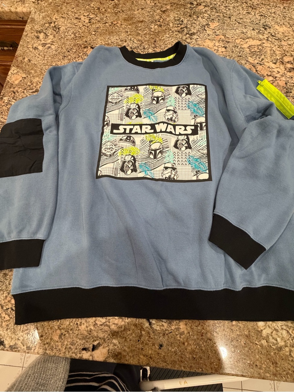 Star Wars Men’s Light Blue Graphic Sweatshirt